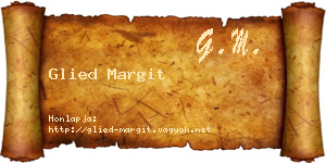 Glied Margit névjegykártya
